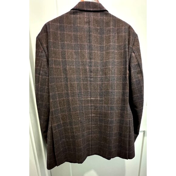 E.thomas Blazer 46R Jos A Bank Reserve Micro Checked Wool Cashmere - Picture 8 of 11